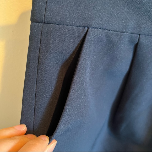 Milly Navy Blue Italian Cady Petal Shorts | 00 - Picture 4 of 6